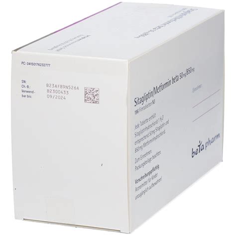 SITAGLIPTIN Metformin Beta 50 Mg 850 Mg Filmtabl 196 St Mit Dem E