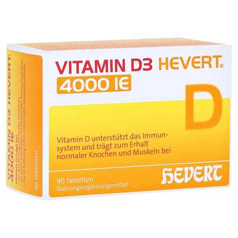 Vitamin D3 Hevert 4 000 I E Tabletten 90 Stück online bestellen