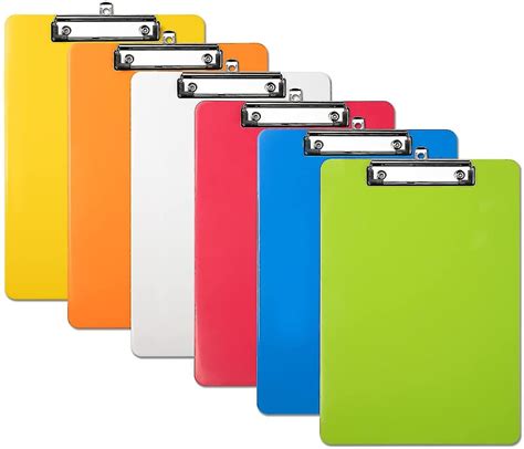 A4 Clipboard6 Piece Plastic Clipboards Size Clip Boards For School