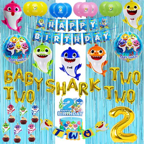 Buy Empire Party Supply Baby Shark Nd Birthday Decorations Baby Shark