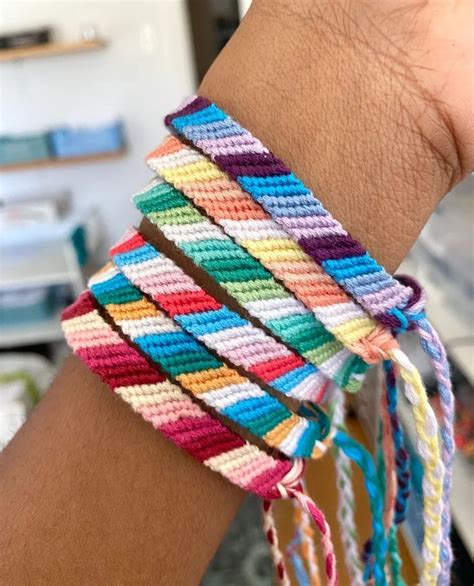 Personalized Striped Friendship Bracelets Pick 4 Colours From The Many