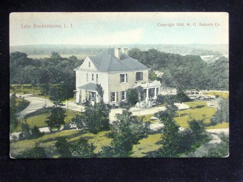 C 1910 Bev Home Lake Ronkonkoma Li Ny Post Card Lake Ronkonkoma