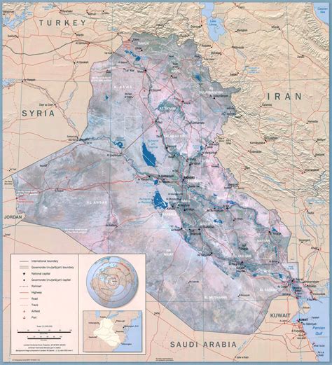 Large detailed political wall map of Iraq - 2003 | Iraq | Asia ...