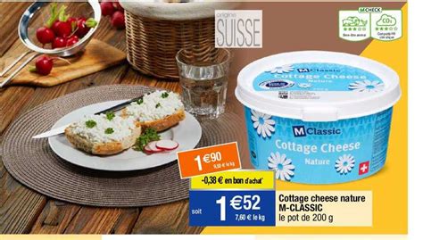 Promo Cottage Cheese Nature M Classic Chez Migros France Icatalogue Fr