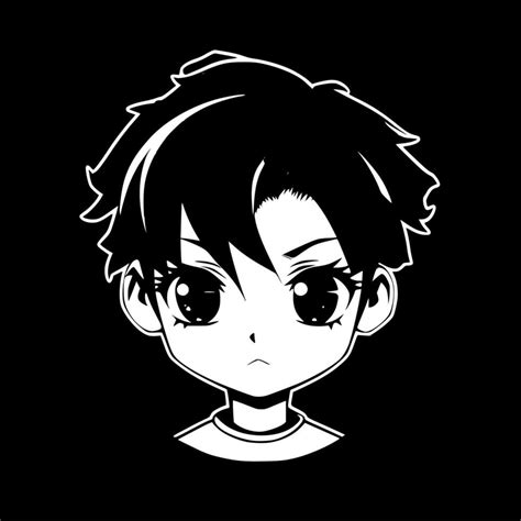 Anime Black And White Vector Illustration 24571498 Vector Art At Vecteezy