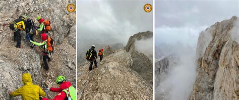 Veneto Due Enni Bloccati A Metri Salvati Dal Soccorso Alpino