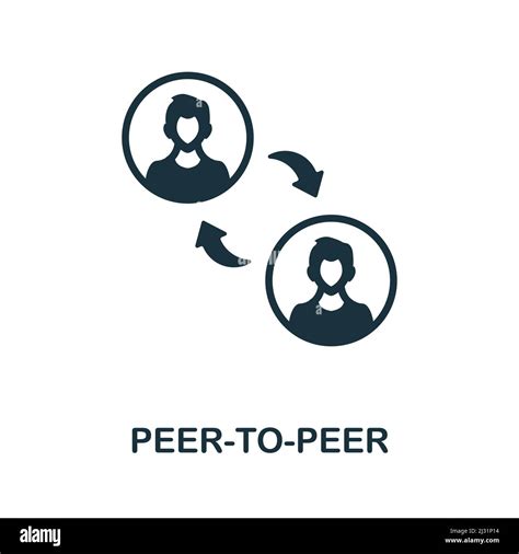 Peer To Peer Icon Monochrome Simple Peer To Peer Icon For Templates