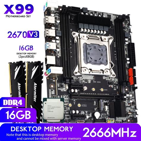 Carte mère X99 D4 DDR4 avec processeur Xeon DMP Sud