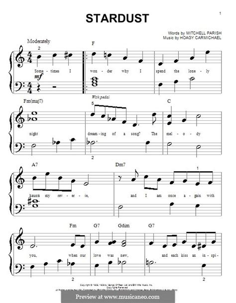 Stardust (Frank Sinatra) by H. Carmichael - sheet music on MusicaNeo