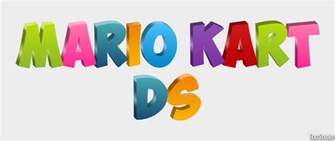 Mario Kart Ds Text Effect And Logo Design Videogame