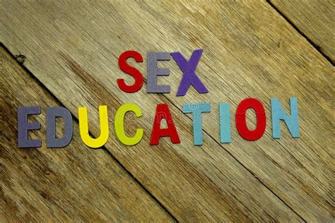 Word Sex Education Colorful Wooden Alphabet Letters Set On Wooden