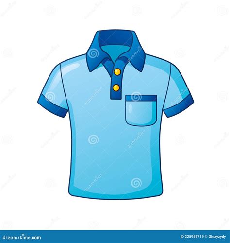 Camisa Azul De Polo Aislada Ilustraci N Del Vector Ilustraci N De