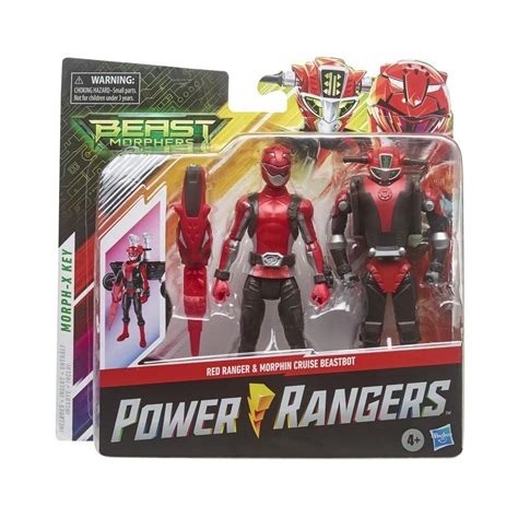 Power Rangers Beast Morphers Red Ranger and Morphin Cruise Beast Bot 6 ...