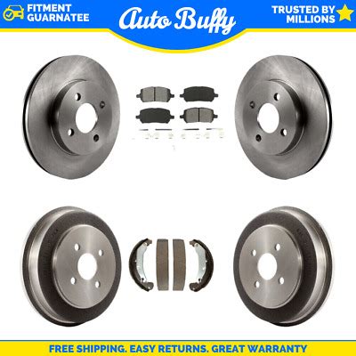 Front Rear Brake Rotors Semi Metallic Pad Drum Kit For Chevrolet