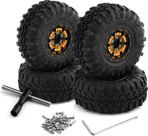 Amazon WLYEJEA 4PCS 1 0 RC Crawler Tires Set 57mm Mud Grappler