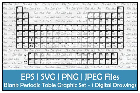 printable blank periodic table of elements