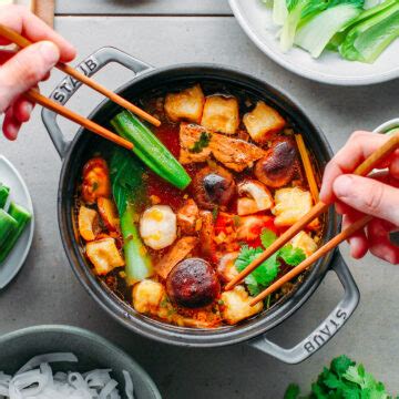 Spicy Vegan Hot Pot Full Of Plants