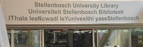 Stellenbosch University (US) Library’s Name Change - 2023 | ZaR