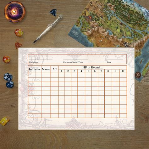 E Combat Tracker Dm Accesorie To Track Encounters Initiative Hp And