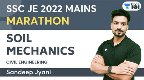 SSC JE MAINS Marathon Soil Mechanics SSC JE Mains 2022 Sandeep