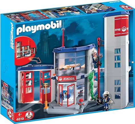 Playmobil Jeu De Construction Caserne De Pompiers Amazon Fr