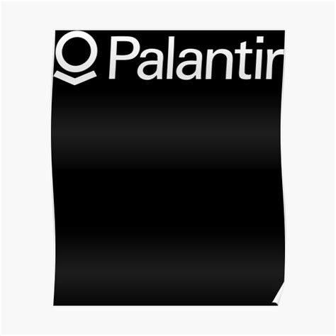 "Palantir Logo" Poster for Sale by JAMESHAWKIN | Redbubble