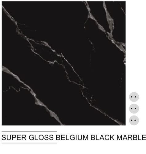 Vitrified Super Gloss Belgium Black Marble Orientbell Tile 2x2 Feet