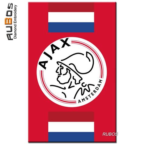 Rubos Ajax Soccer Diy 5d Diamond Painting Netherland Team Badge Full