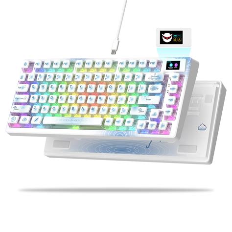 XVX S K80 75 Keyboard With Color OLED Display Mechanical Gaming Keyboard Hot Swappable White