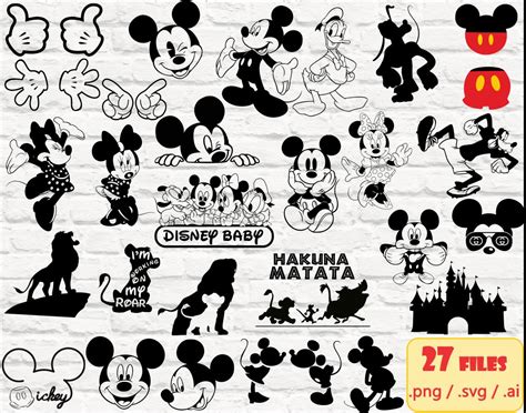 Disney Bundle Svg Png Files for Cricut Mickey Mouse Bundle | Etsy