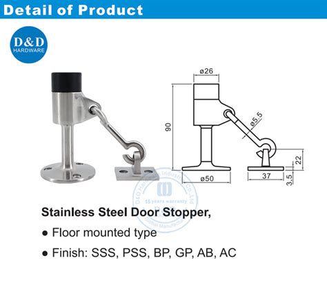 Stainless Steel Door Wall Stopper Security Door Stoppers for UK Market-DDDS038 from China ...