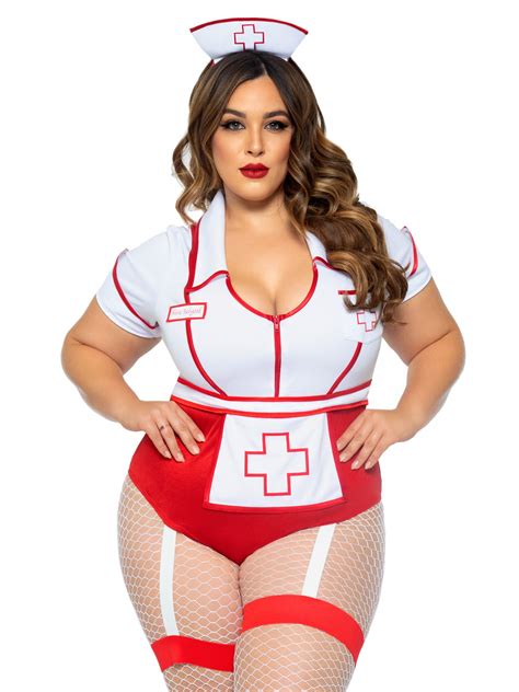 Nurse Costume Bodysuit Womens Plus Size Costumes Leg Avenue