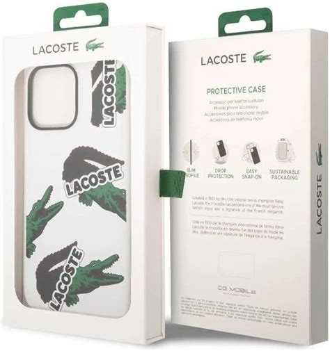 Lacoste Liquid Silicone Hard Case Microfiber Allover Pattern High And