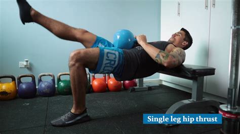 Empuje De Cadera Simple Con Kettlebell Single Leg Kettlebell Hip