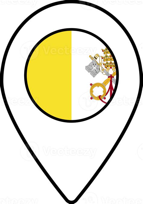 Vaticano Ciudad Bandera Mapa Alfiler Navegaci N Icono Png