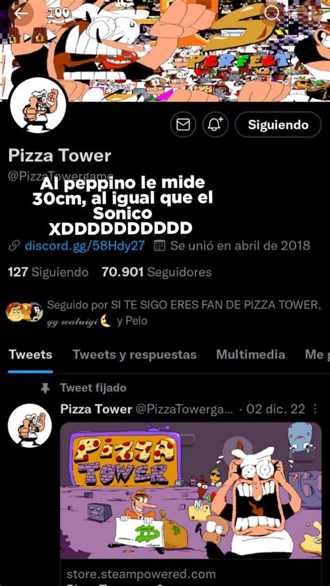 SI TE SIGO ERES FAN DE PIZZA TOWER On Twitter RT Riolu Y Lo Dice En