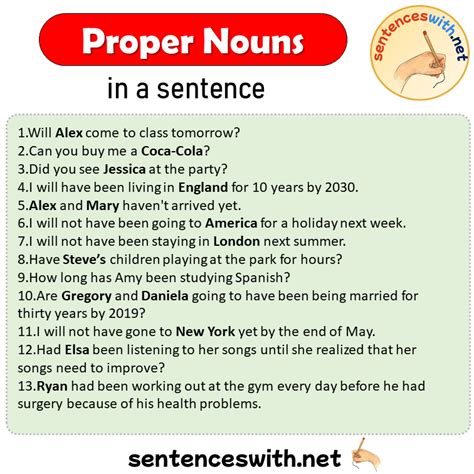 Proper Nouns In A Sentence Sentences Of Proper Nouns In English