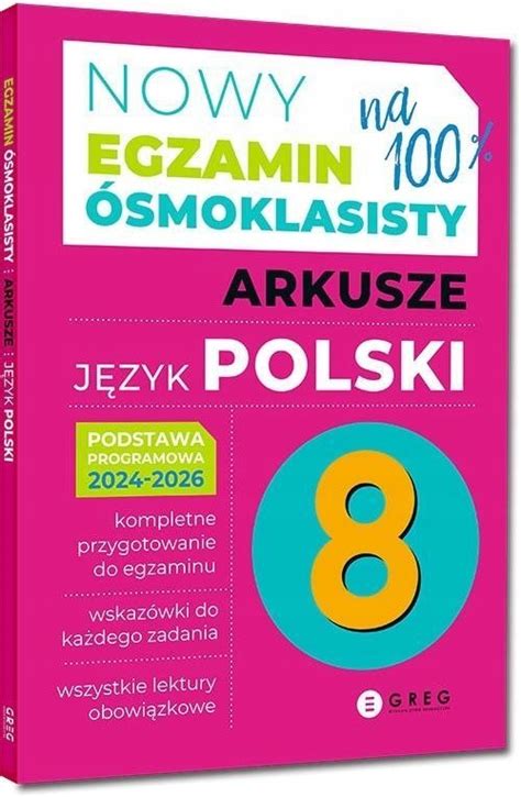 NOWY EGZAMIN ÓSMOKLASISTY J POLSKI ARKUSZE 16895192233 Podręcznik