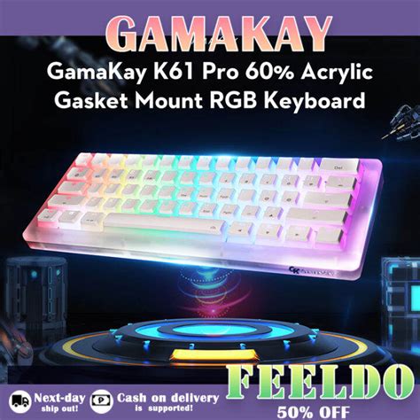Flash SaleGamaKay K Pro Keys Mechanical Gaming Keyboard Hot Swappable Type C Wired USB