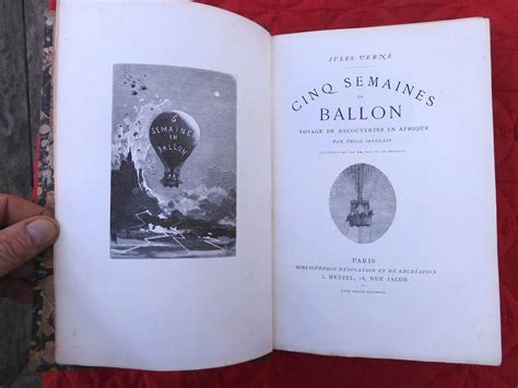 Premiere Edition Illustree Jules Verne Cinq Semaines En Ballon