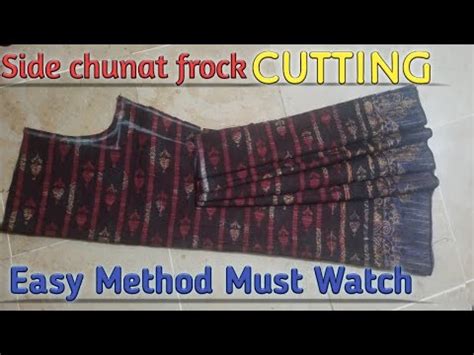 How To Cut Side Plates Frock Side Chunat Frock Ki Cutting Pari