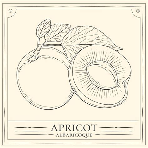 Premium Vector Hand Drawn Apricot Illustration