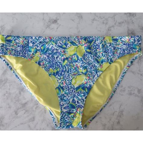 Lilly Pulitzer Swim Lilly Pulitzer Swimsuit Bikini Bottom 2 Lemon Print Zest For Life Swim