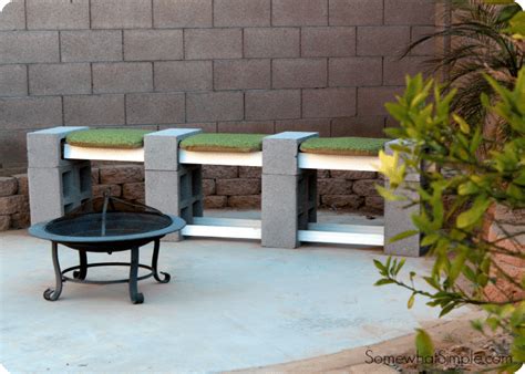 Diy Cinder Block Bench Only Materials Somewhat Simple