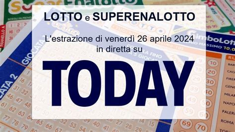 Estrazioni Lotto e SuperEnalotto i numeri di venerdì 26 aprile 2024