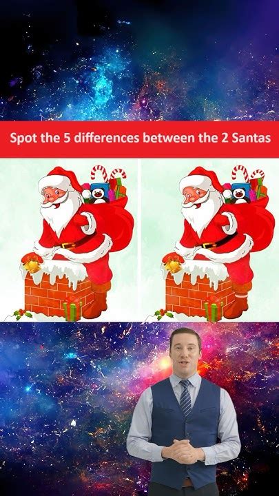 Can You Spot 5 Differences Between 2 Santas🤔💡 Riddle Puzzle Story