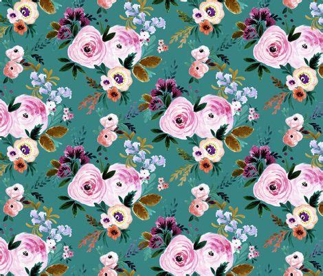 Colorful Fabrics Digitally Printed By Spoonflower Victoria Floral