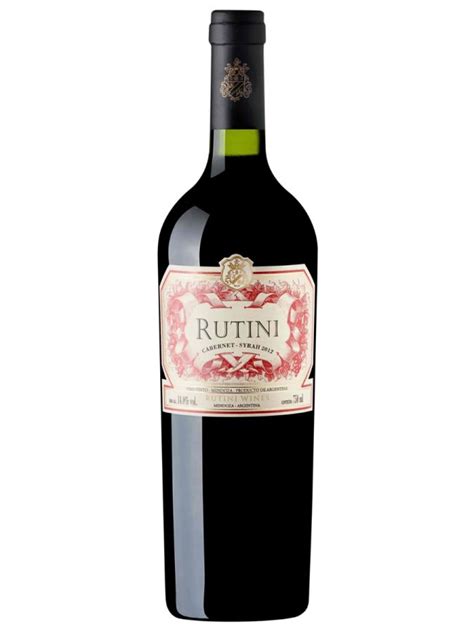 Vinho Tinto Rutini Cabernet Sauvignon E Syrah Ml Adega Mar Rio