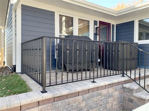 French Country Wrought Iron Railings Painted Satin Black In Madison