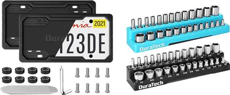 Duratech Silicone License Plate Frames And Magnetic Socket